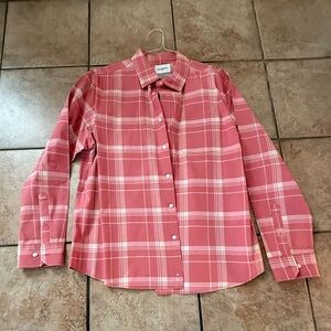 Goodfellow & Co Coral Plaid Shirt